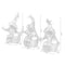 Gardenised Outdoor Fall Decor Halloween Scarecrow for Garden Ornament Sitting on Hay Bale, Straw Multicolor QI004087 - alternate 3